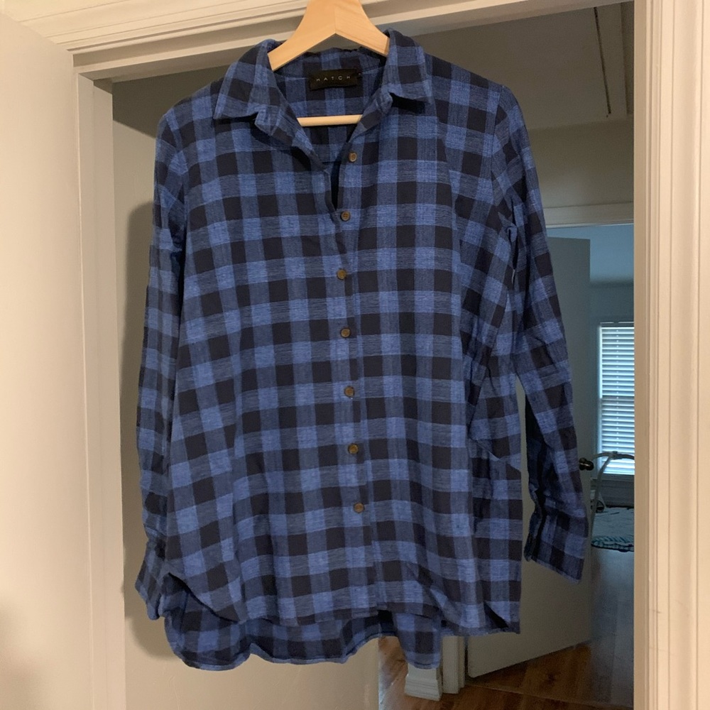 Hatch Collection Flannel Button Down “Luna Blue”